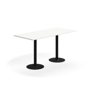 Stół barowy ALVA, 1800x800x900 mm, laminat wysokociśnieniowy, czarny/biały