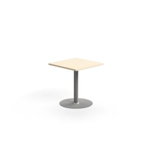 Stół VERTICUS, 700x700x720 mm, brzoza/srebrny