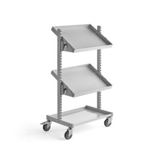 Wózek na skrzynki, 3 półki, 1280x700x450 mm