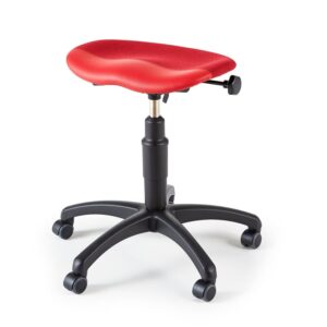 Stołek siodłowy KEN, czerwony