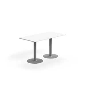 Stół ALVA, 1400x700x720 mm, laminat wysokociśnieniowy, srebrny/biały