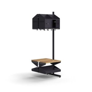 Moduł szatniowy ENTRY, moduł dodatkowy, półki na buty, ławka, 4 metalowe drzwi, możliwość znakowania