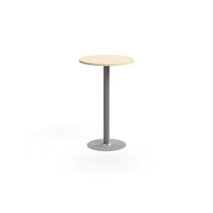 Stół barowy VERTICUS, Ø700x1100 mm, brzoza/srebrny