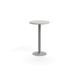 Stół barowy VERTICUS, Ø700x1100 mm, jasnoszary/srebrny