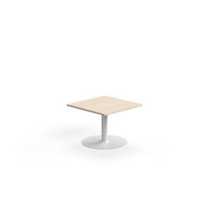 Stolik kawowy ALVA, 700x700x500 mm, laminat wysokociśnieniowy, biały/brzoza