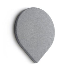 Panel akustyczny POLY, kropla, 965x800x56 mm, ścienny, jasnoszary