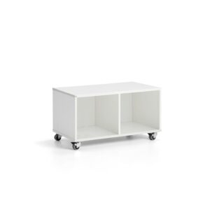 Regał szkolny CASPER, 2 przegrody, biały