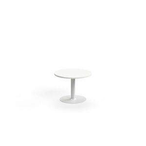 Stolik kawowy ALVA, Ø700x500 mm, laminat wysokociśnieniowy, biały