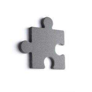 Panel akustyczny POLY, puzzel, 700x700x50 mm, ścienny, jasnoszary