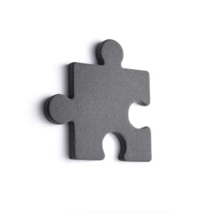 Panel akustyczny POLY, puzzel, 700x700x50 mm, ścienny, ciemnoszary