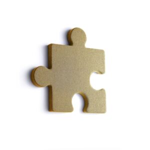 Panel akustyczny POLY, puzzel, 700x700x50 mm, ścienny, żółty