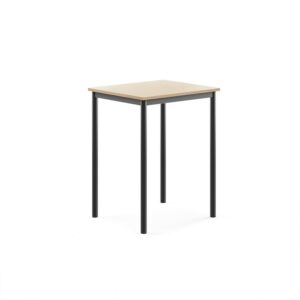 Stół SONITUS, 700x600x900 mm, laminat HPL brzoza, antracyt