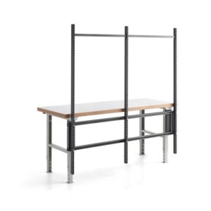 Uchwyt ramy tylnej do stołu roboczego ROBUST 2000 mm, i SOLID 2000 mm, 3 filary, ciemnoszary