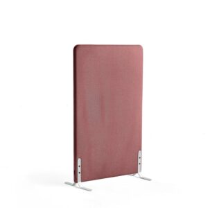 Ścianka podłogowa ZONE, 1360x800x46 mm, tkanina Rivet, białe podstawy, śliwkowy