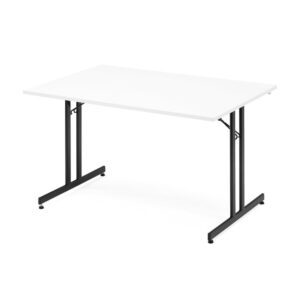 Stół konferencyjny EMILY, 1200x800x720 mm, biały, czarny