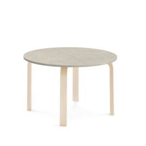 Stół ELTON, Ø 900x530 mm, szare linoleum, brzoza