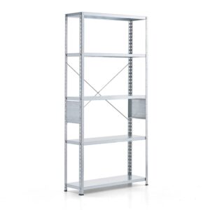 Regał FIRST, moduł podstawowy, 1960x1010x300 mm, ocynkowany