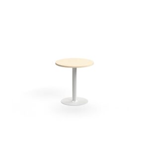 Stół VERTICUS, Ø700x720 mm, brzoza/biały