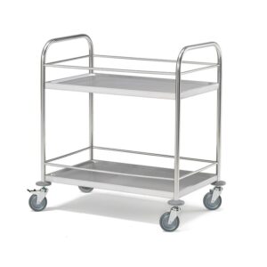 Wózek METRO, ze stali nierdzewnej, 100 kg, 2 półki, 860x540x925 mm