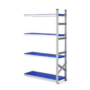 Regał na żywność TRANSFORM, moduł dodatkowy, 1972x1200x400 mm, półki niebieskie