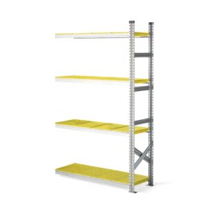 Regał na żywność TRANSFORM, moduł dodatkowy, 1972x1200x400 mm, półki żółte