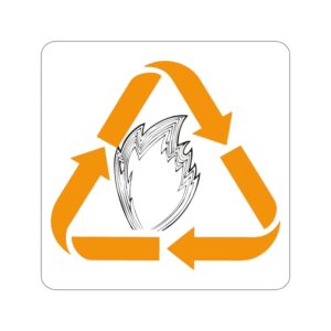 Naklejki na pojemniki - Łatwopalne