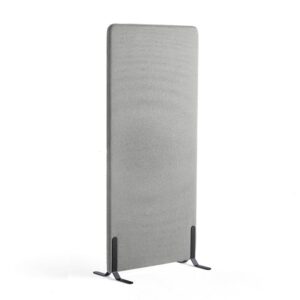 Ścianka podłogowa ZONE, 1700x800x46 mm, tkanina Etna, jasnoszary, czarne podstawy