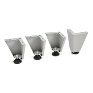 Zestaw nóg do szafy CLICK, regulowane stopki, 100 mm, szary