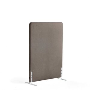 Ścianka podłogowa ZONE, 1360x1000x46 mm, tkanina Hush, białe podstawy, jasnobrązowy