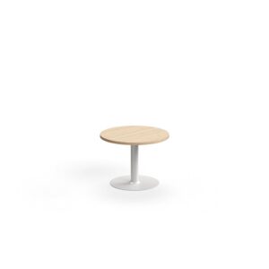Stolik kawowy VERTICUS, Ø700x500 mm, dąb/biały