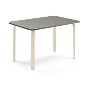 Stół ELTON, 1200x700x710 mm, ciemnoszare linoleum, brzoza
