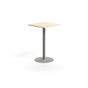 Stół barowy VERTICUS, 700x700x1100 mm, brzoza/srebrny