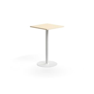 Stół barowy VERTICUS, 700x700x1100 mm, brzoza/biały