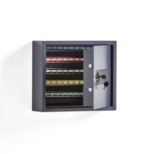 Szafka na klucze BARKER, 50 haczyków, 340x400x120 mm