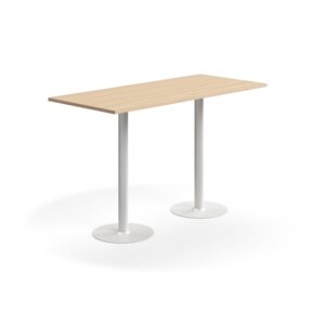 Stół barowy VERTICUS, 1800x800x1100 mm, dąb/biały