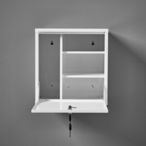 Szafka lekarska CURE, 1 drzwi, zamek na klucz, 400x380x285 mm