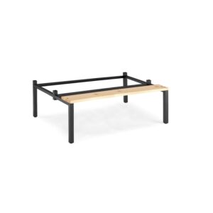 Nóżki do szaf z ławeczką, 410x800x830 mm, sosna, czarny