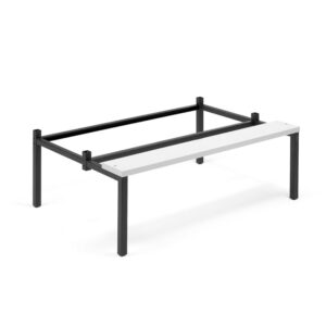 Nóżki do szaf z ławeczką, 410x1200x830 mm, szary