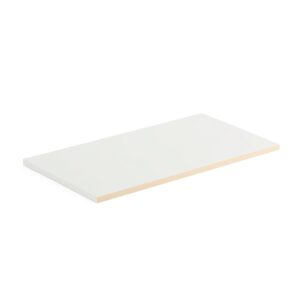 Półka THEO, 800x450/470 mm, rant brzoza, biały