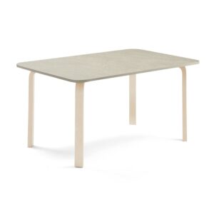 Stół ELTON, 1400x800x640 mm, szare linoleum, brzoza