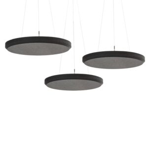 Panel akustyczny SATELLITE, sufitowy, Ø600 mm, 3 szt., czarny