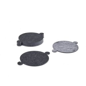 Wiszący panel dźwiękochłonny CIRCLES, zestaw dodatkowy, 8 szt., jasnoszary/ciemnoszary