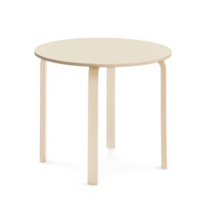 Stół ELTON, Ø 900x710 mm, brzoza laminat, brzoza