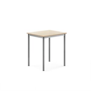 Stół BORÅS, 700x600x760 mm, brzoza laminat, szary aluminium