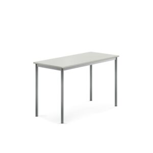 Stół SONITUS, 1200x600x760 mm, laminat HPL szary, szary aluminium