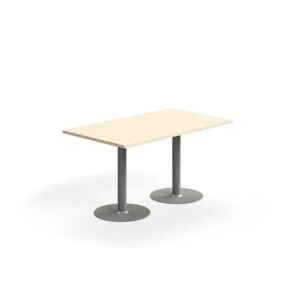 Stół VERTICUS, 1400x800x720 mm, brzoza/srebrny