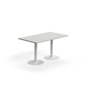 Stół VERTICUS, 1400x800x720 mm, jasnoszary/biały