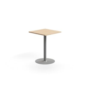 Stół barowy VERTICUS, 700x700x900 mm, dąb/srebrny