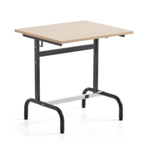 Ławka szkolna 180, laminat HPL, antracyt/brzoza