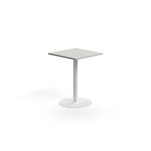 Stół barowy VERTICUS, 700x700x900 mm, jasnoszary/biały